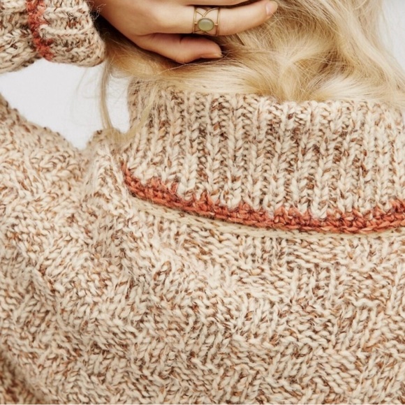 Free People Cream Echo Pullover Sweater XS - Picture 6 of 16